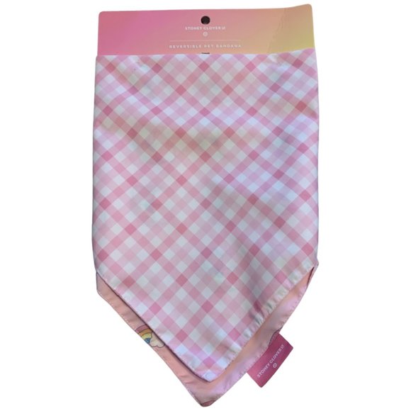 Stoney Clover Lane X Target Dog Bandana Pink Gingham Reversible NWT - Picture 1 of 4